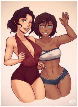 iahfy: can’t wait for the comics! I love their new swimsuits ♡   outfit variants available @ patreon  &lt;3 &lt;3 &lt;3