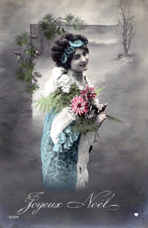  Belle Époque Christmas postcard used 1912 