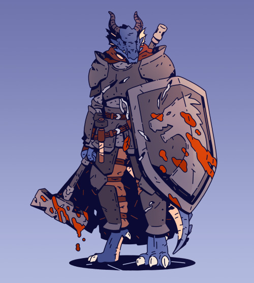 Ioryan Willowgart the Dragonborn Paladin. The adopted son of a dwarven blacksmith, Ioryan spent much