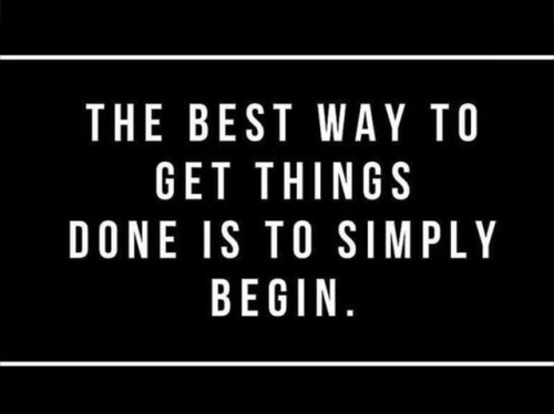 This #MotivationMonday quote seems like common sense but beginning is always the hardest part!! #bbg