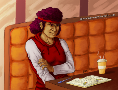 leonarajourney:  “Maybe she was embarrassed just talking to you, their brain replied.Suddenly the cafe had seemed all the louder, the bitter aftertaste of the hot chocolate that much more pungent, and the anxiety that had quietly been nagging at Ruby’s