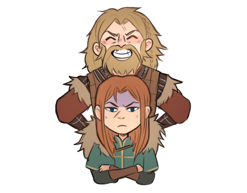 I designed some Viking OCs!! Introducing the Uncle &amp; Nephew duo from hell