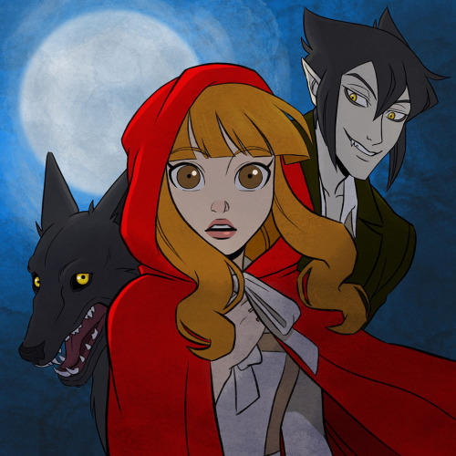 New year, new thumbnail for Red & Wolf on Webtoon Canvas ❤️