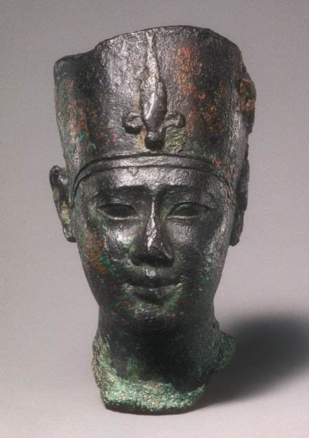 Head (black bronze) of Ptolemy II or III.  Artist unknown; 246-222 BCE.  Now in the Metropolitan Mus