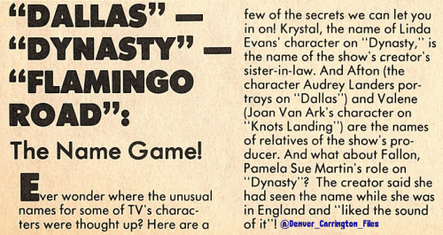 Item about how some soap characters got their names. 