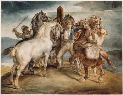 The Horse Market, 1817, Theodore Gericault