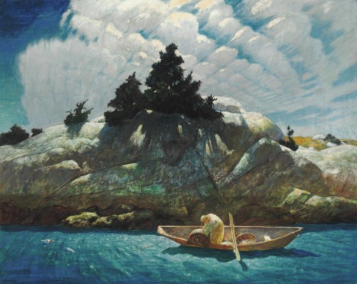 N.C. WYETHBlack Spruce LedgeTempera on Panel33.5&quot; x 42&quot;