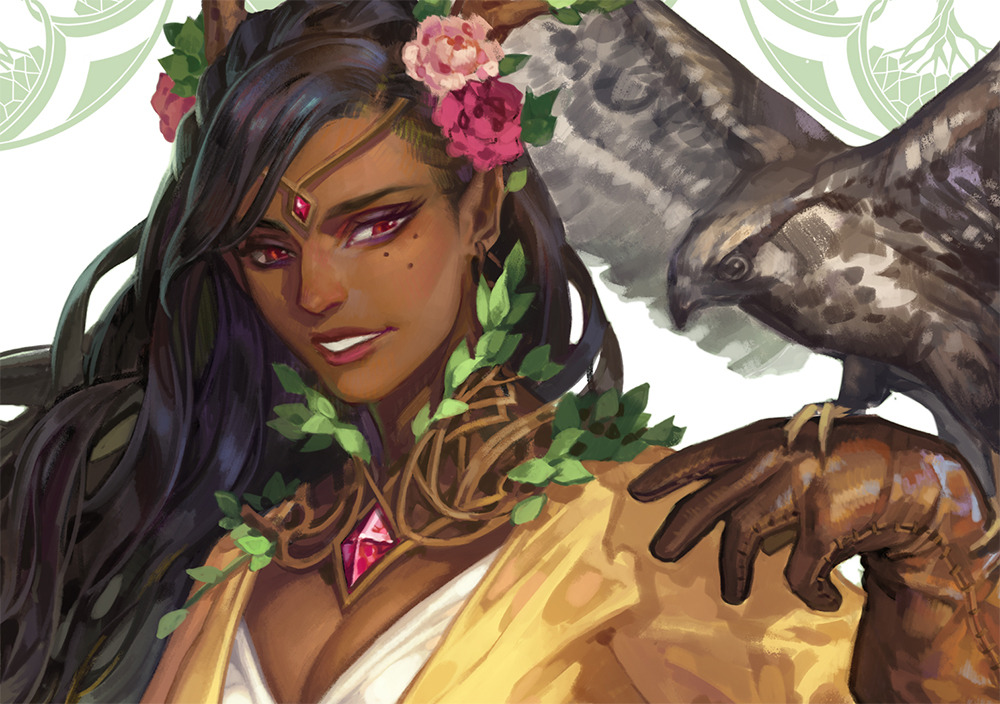 noa89: 9 of Pentacles Featuring my lovely girl Paft!This image will be available
