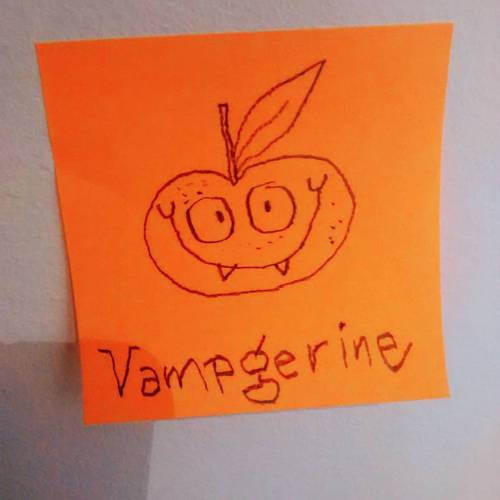 #vampire #tangerine #postitart