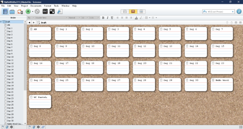 threshasaurus-writes:Just got my yearly NaNoWriMo Scrivener file ready to go. I’m so excited for the