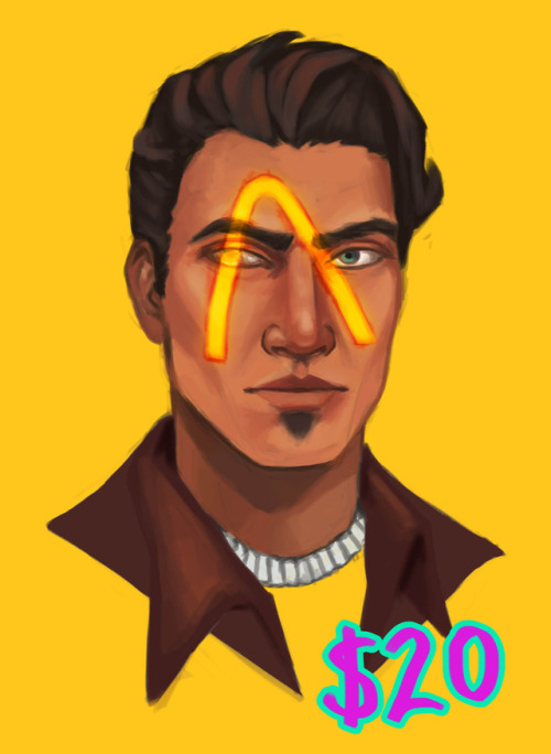 bisexualvax:  I’m opening commissions!  Comms are open for:  $20 Portraits! Picture refer