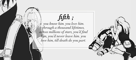 sasukura:    five things you know and one thing you don’t. (x) 
