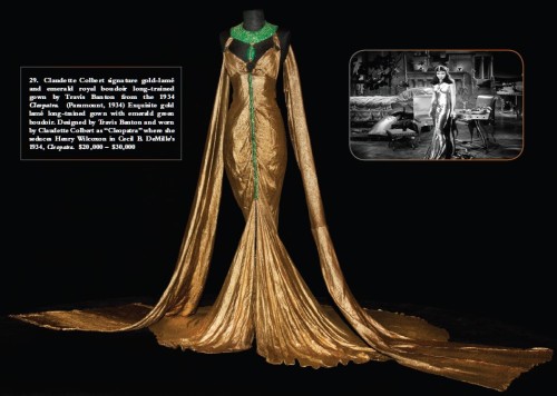 Claudette Colbert’s gown by Travis Banton for the 1934 film Cleopatra