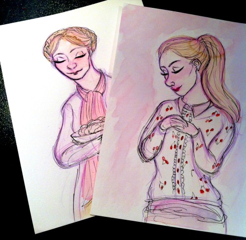 samantha-likes-drawing: Some very messy watercolours.