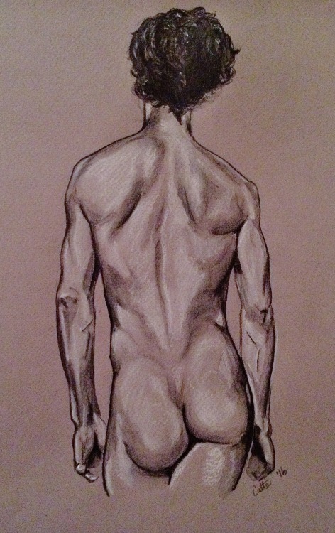 cutteroo:The only reason I love to watch you leave…watercolour pencil, aquash brush, white charcoal 