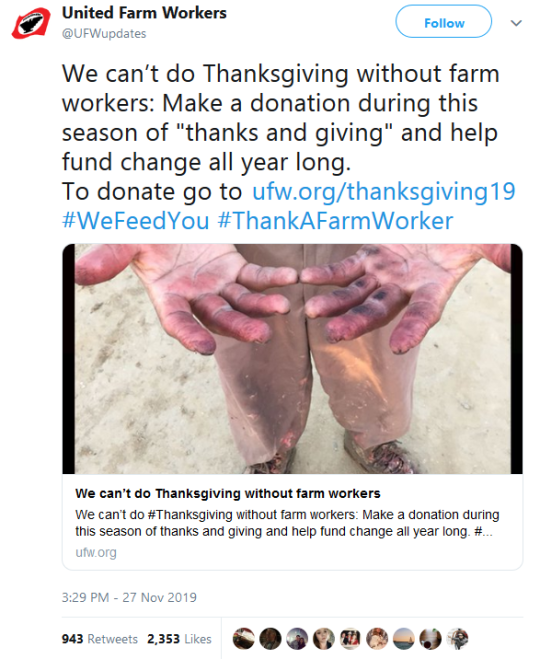 bogleech:solarpunkcast:  ndragoon: gahdamnpunk:  I would love to see the anti immigration conservatives do this for at least 30 mins..  Donate: We can’t do Thanksgiving without farm workers     Friendly reminder that most farm workers are paid nearly