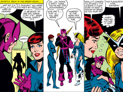 veliseraptor:…and then they all went off and had a threesome.Avengers #239 (1984) | w: Roger Stern, 