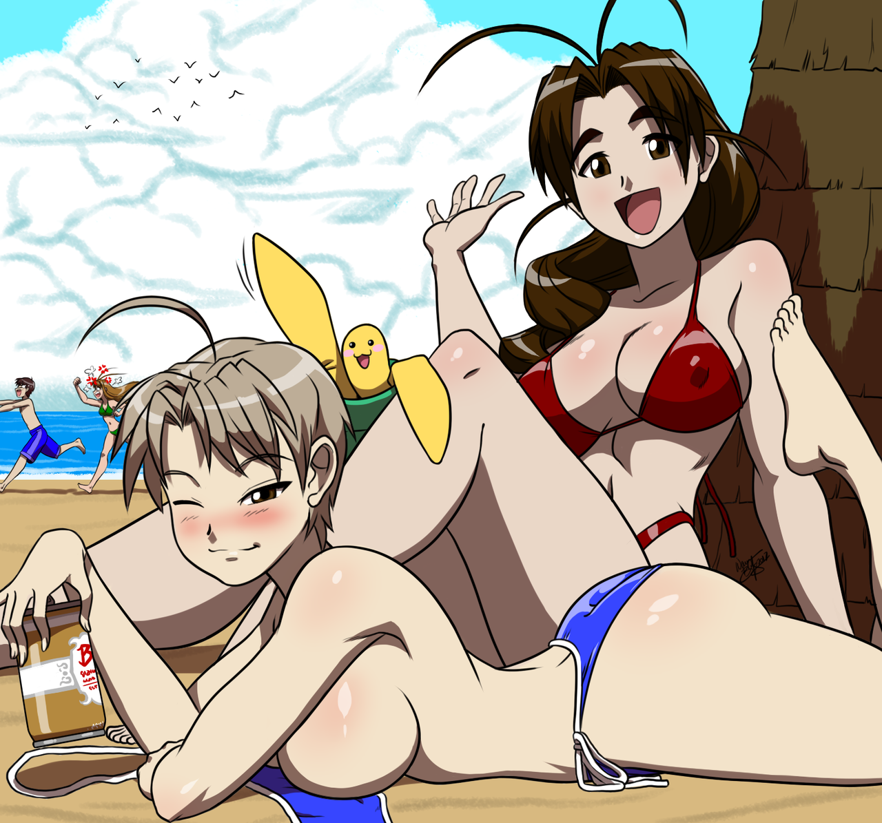 aeolus06: Love in the sun   Time to spend Summer with Love Hina’s best girls! 