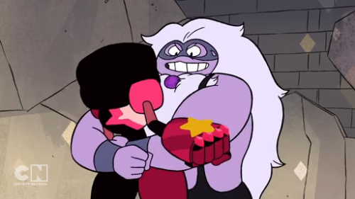 cicadianrhythm:  Rewatching Tiger Millionaire, through Garnet’s whole fight with Amethyst she only summons the one gauntlet.Specifically,the gauntlet from Sapphire’s gem.  Garnet isn’t a sum of their parts, she’s something greater. 