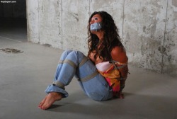 thexpaul2:  Nikki tied &amp; tape gagged 