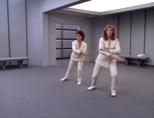 trekkiefeminist: cosmic-llin:And have some caps of Deanna and Bev hanging out in seasons 5, 6 and 