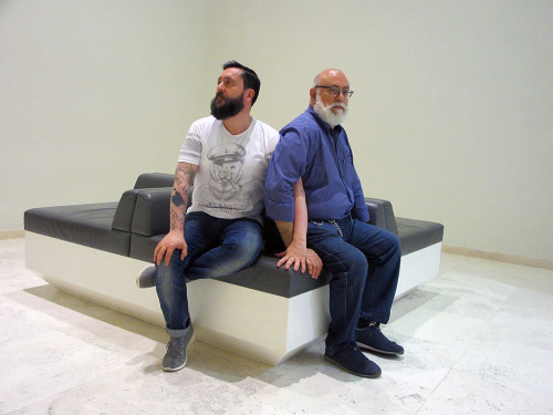 Pier Giorgio De Pinto with magnificent Gianorso at Palazzo delle Esposizioni, Rome May 2015