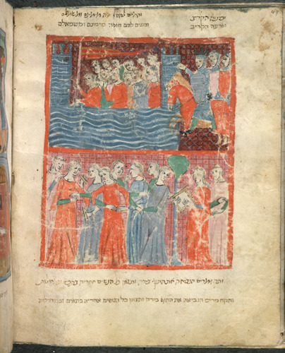 sniper-at-the-gates-of-heaven:the “sister haggadah” from barcelona, mid-14th century.British Library