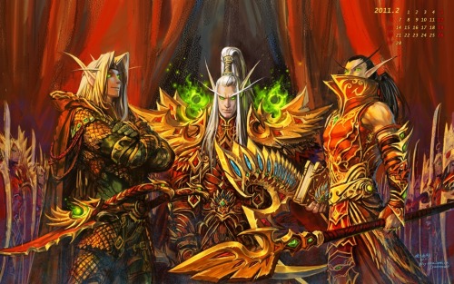 shinyforce:fangirlisms:Blood Elf leaders (art by yaorenwo)There are three things I especially love about this painting: Rommath’s amazing gauntlets Those sexy war mage arms The google translation of the art’s original page calls Rommath “the Grand