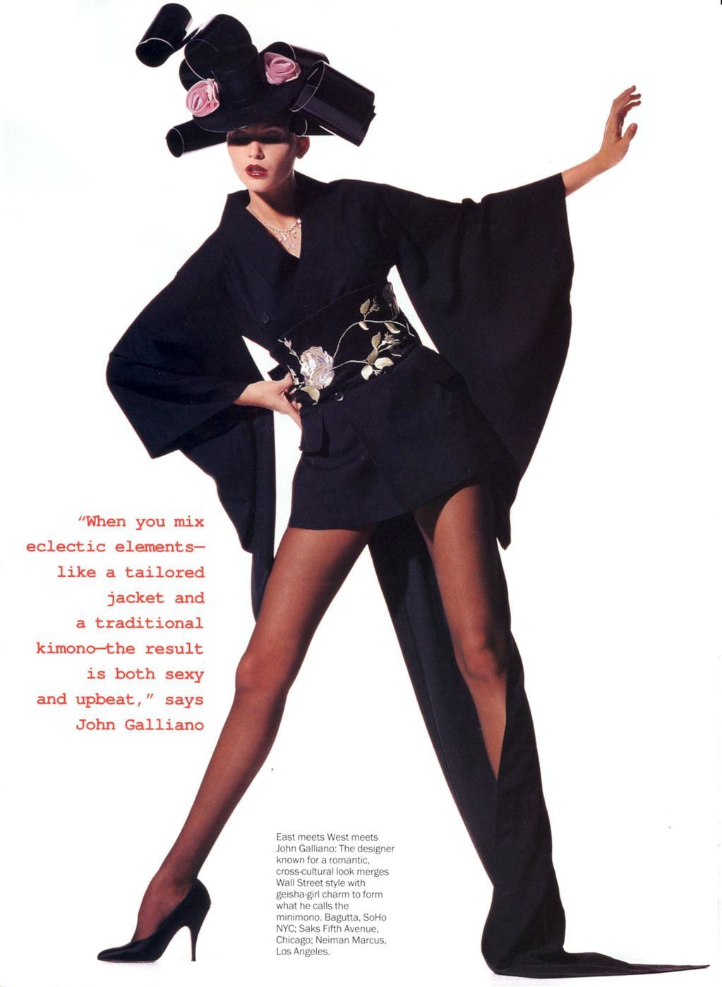 Black-is-no-colour — Vogue US July 1994. All John Galliano, Fall 1994