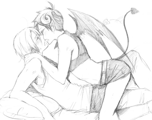 ochinie:  Succubus Rei ♥ Rin 凛s怜パラレル 