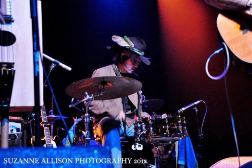 TBT:  Johnny Depp, playing the drums, 10 years ago, on March 30, 2012, during Bill Carter’s show at 
