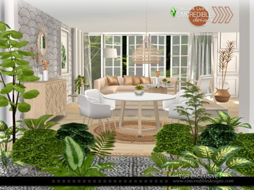 Naturalis Living Room By SIMcredible!designs | Available at TSR. Now you can decorate your entire si