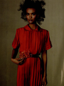 writtenandfated:  dinnerwithannawintour:  Liya Kebede by Steven Meisel, Vogue US March 2010   #Skin