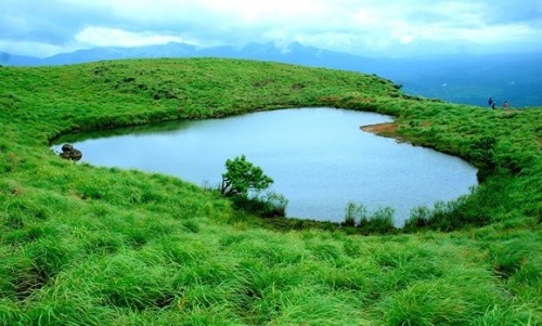 Chembra Lake, Kerala, India Natural Heart Shaped Lake on the highest peak in Wayanad) Kerala India.T