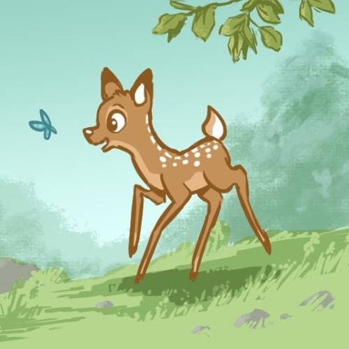Quick deer doodle. Our baby&rsquo;s nursery is going to be woodland themed and I think I want to