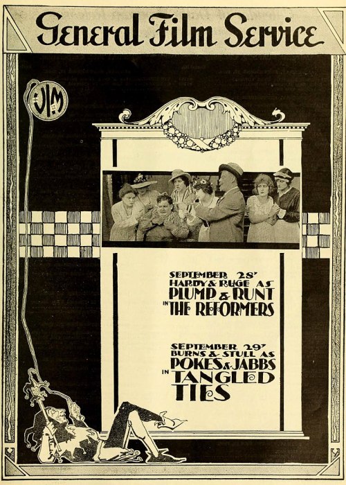 Advertisement in Moving Picture World for the American film The Reformers (1916).The Reformers (USA,