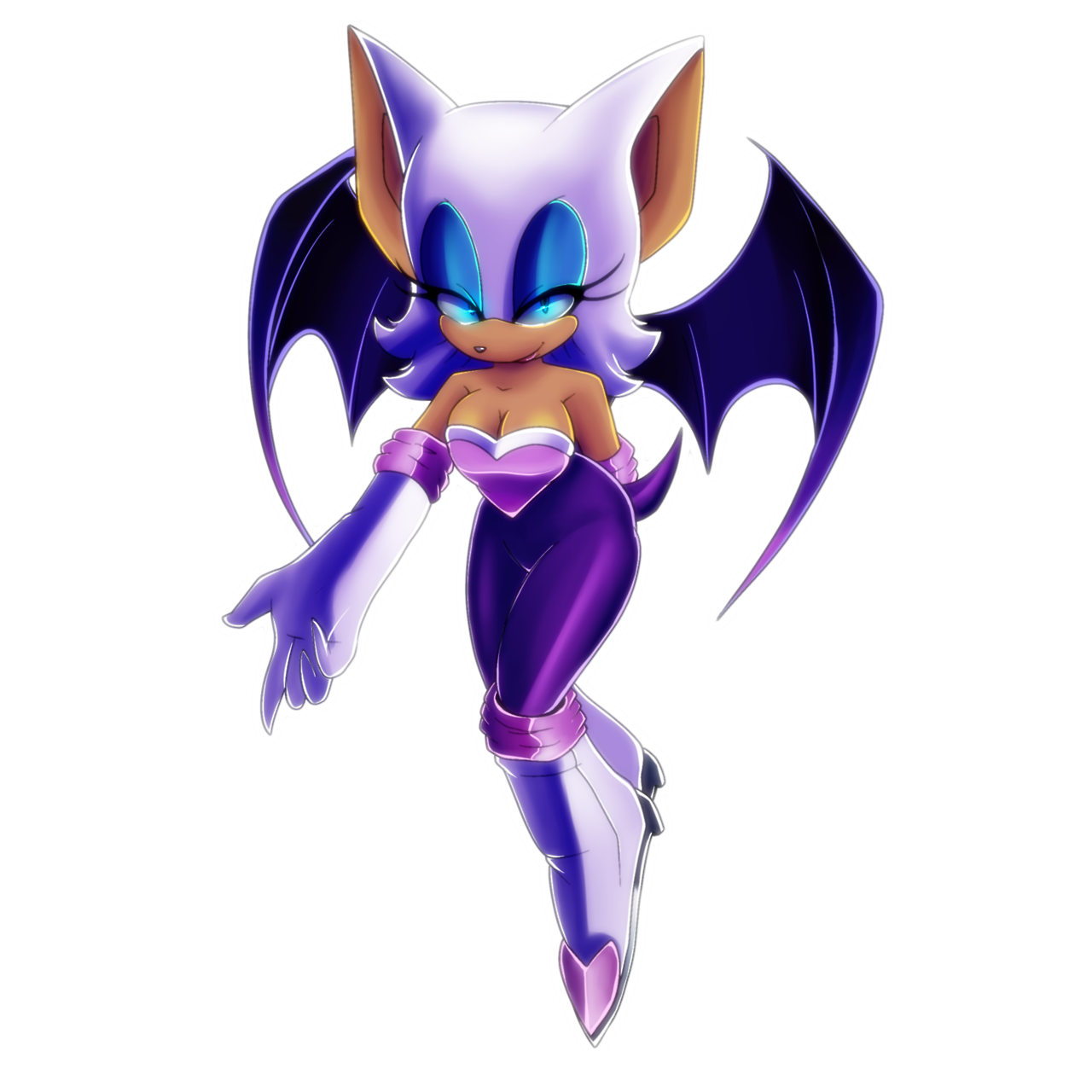 xxsilent-angelxx:So I drew some fan art of Rouge the Bat ♥