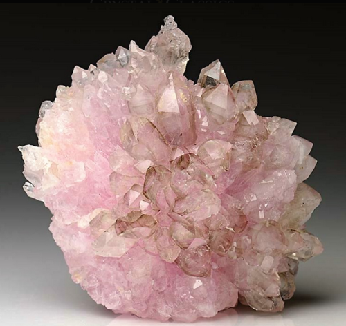 Rose Quartz And Smoky Quartz - Barra De Salinas, Coronel Murta, Jequitinhonha Valley, Minas Gerais, Brazil