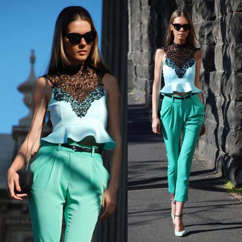 Give your usual peplum top a change into this mini peplum top! If you’re looking for a subtle colour, mint green it is.