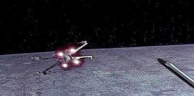 madfilmstudent:Original theatrical release version of the Battle of Yavin in Star Wars (1977)