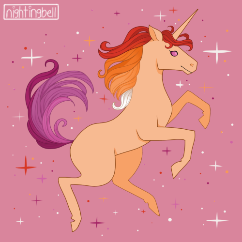 sapphic pride unicorn