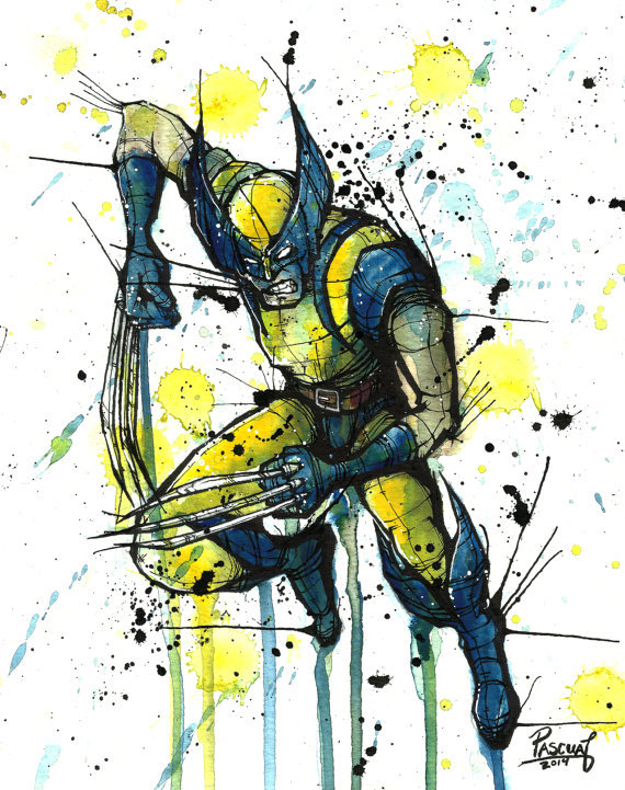 league-of-extraordinarycomics: Superhero Watercolor Paintings Created by Pascual