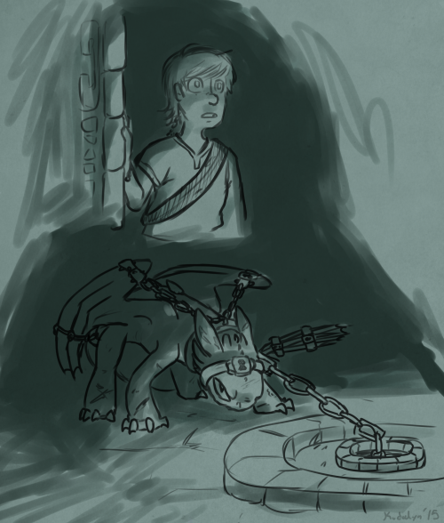 faragonreblogs:kudalyn:Here, behold my really terrible sketches of an AU that I wasn’t planning on e