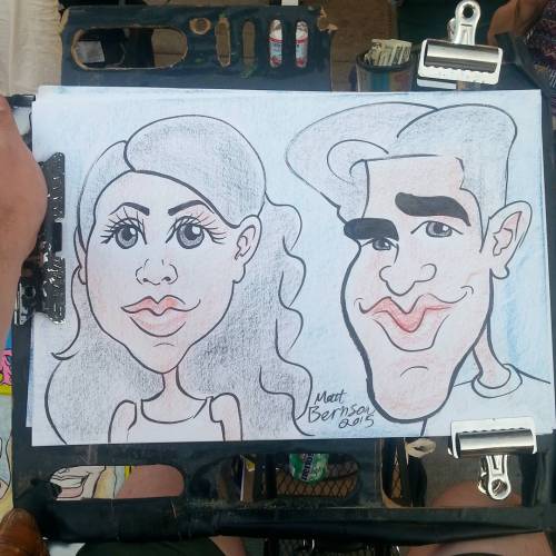 Porn Pics Drawing caricatures at Dairy Delight today!