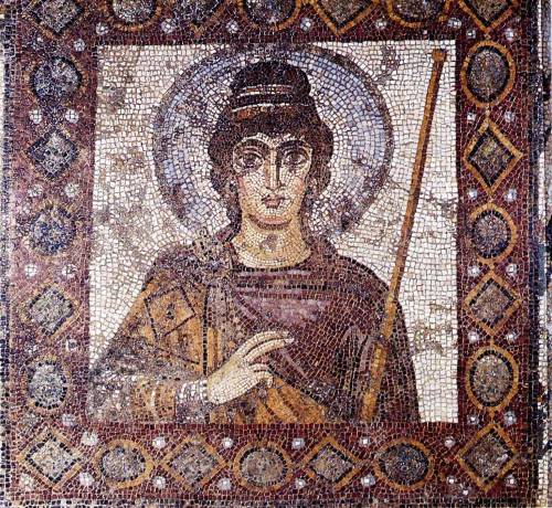 The Lady of CarthageA Byzantine mosaic from Tunis depicting possibly empress Theodora.Source: By Pra