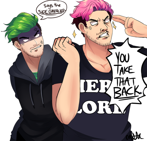 onsta:  Now that Jack and Mark both dyed their hair the Real Battle can begin. anime fite
