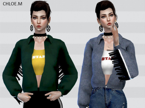 chloem-sims4:Jacket with TasselsCreated for: The Sims 4 7colorsHope you like it!Download:TSR