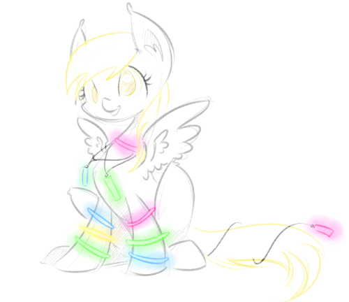 paperderp:  Derpy wearing Glowsticks by Anon 1 & 2 from /mlp/  <3