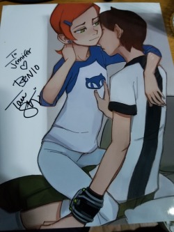 chillguydraws: sozo-ryokuartist:  I got my bwen stuff signed from tara strong the voice actress for ben! I met her and man of action in nycc 2017.  This is the best thing Tara Strong has ever done.  &lt;3