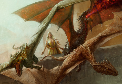 rainhadaenerys:Mother of Dragons, by Stefan Kopinski, for the A Song of Ice and Fire: Tabletop Minia